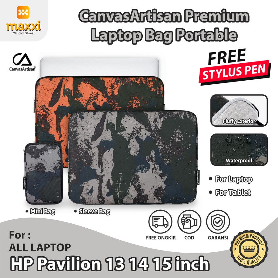 Jual HP Pavilion 13 14 15 inch Aero Laptop Bag Case Casing Army Tas