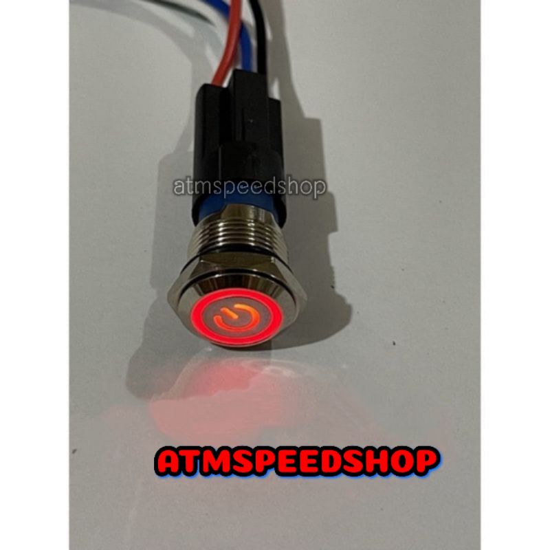 Jual Saklar LED Stainless Tombol On Off Push Button Metal Plus Soket ...