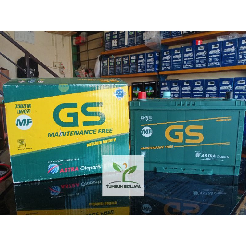 Jual Aki KERING GS MF N70Z ORI ASTRA 75 ampere untuk Kuda Ranger Truk