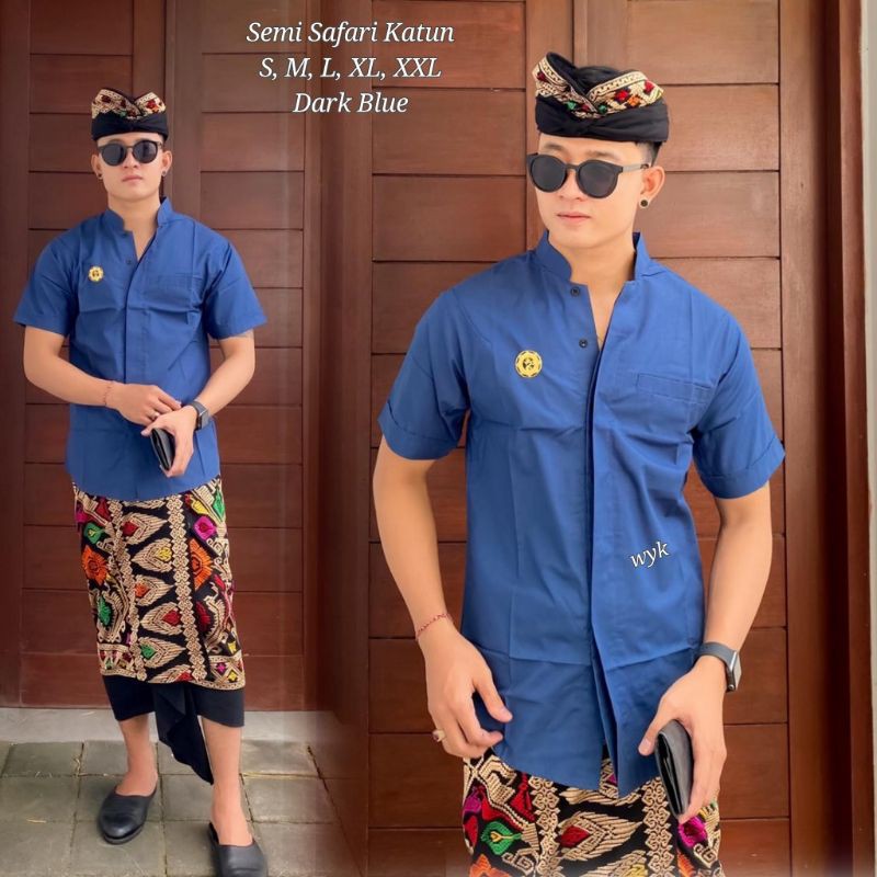 Jual Baju Semi Safari Bali Agung/Pakaian Adat Bali/Baju Koko Pria