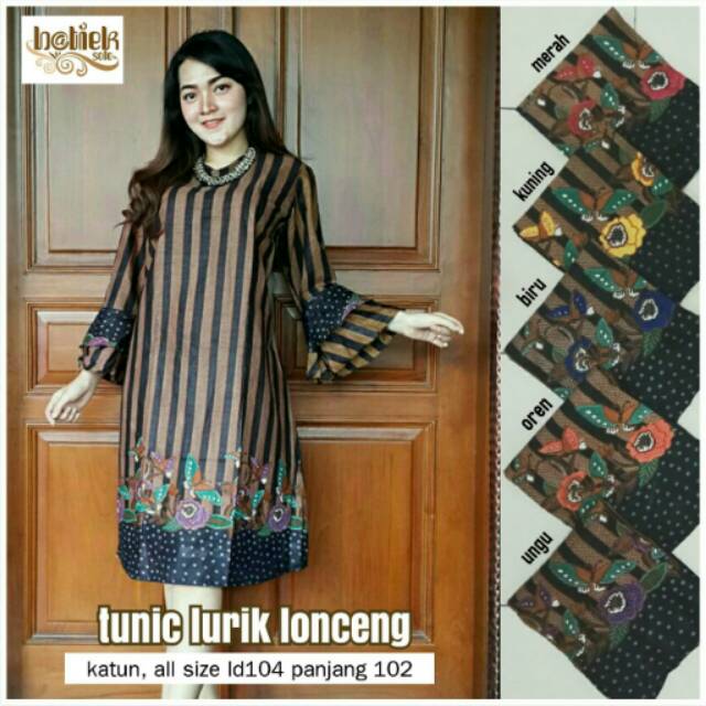 Jual Tunik lorek batik | Shopee Indonesia