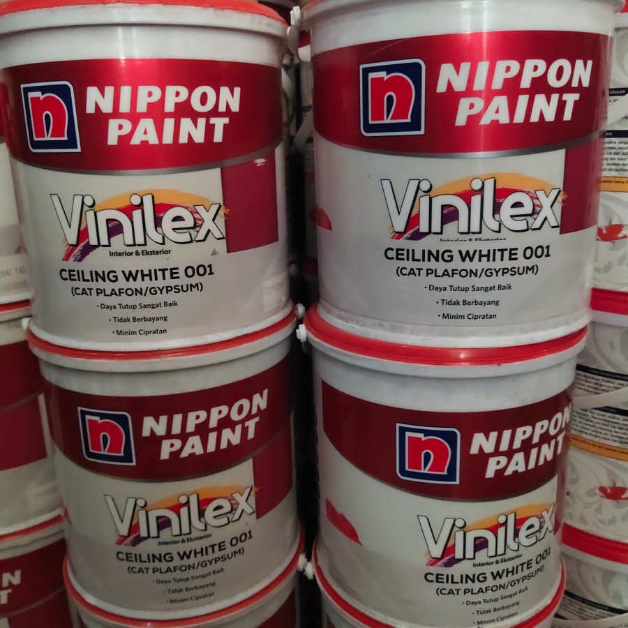 Jual Nippon Paint Vinilex Ceiling 001 WHITE PUTIH / Cat Plafon Grc ...