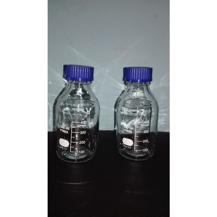 Jual Laboratory botol -- lab botol 500 ml, merek PYREX Borosilicate ...