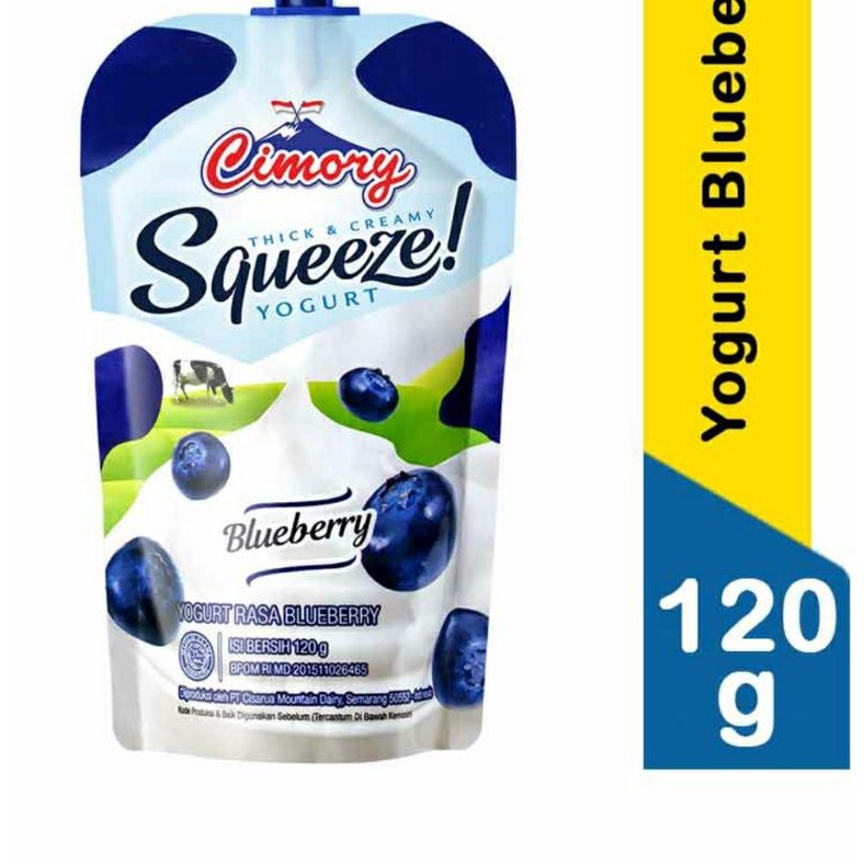 Jual Cimory Yoghurt Squeeze Blueberry 120G | Shopee Indonesia