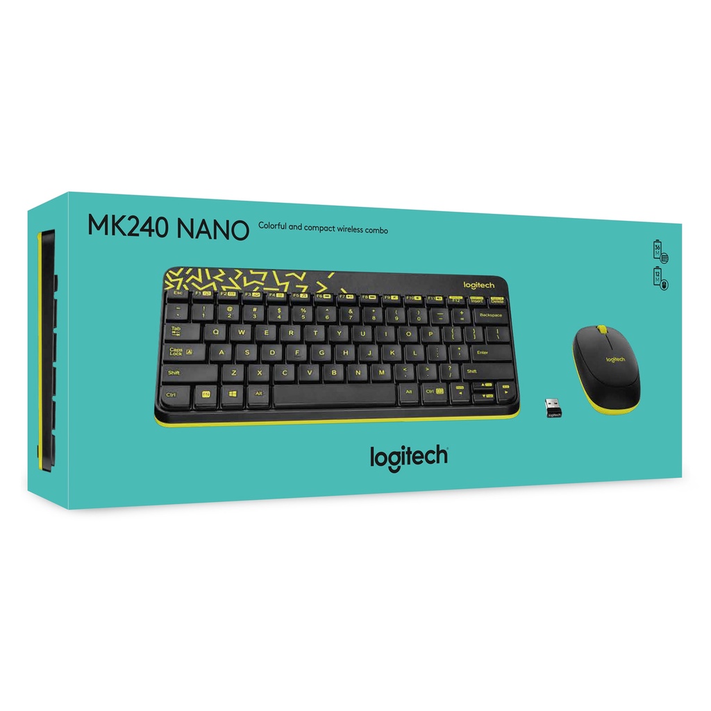 Logitech MK240 Nano Wireless Combo Keyboard Mouse - Black (7)