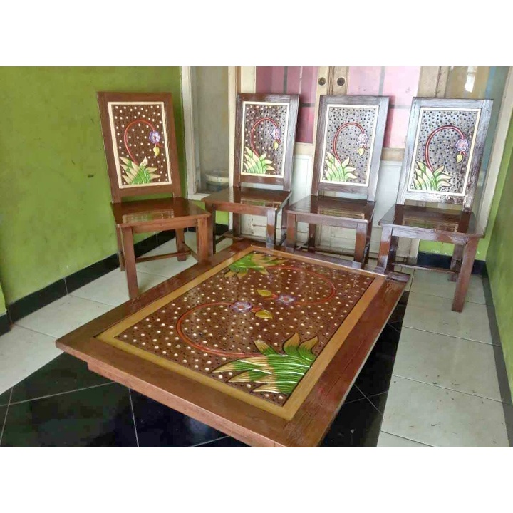 Jual Furniture Model Kursi Makan Minimalis 4 Kursi / Kursi Makan Kayu ...