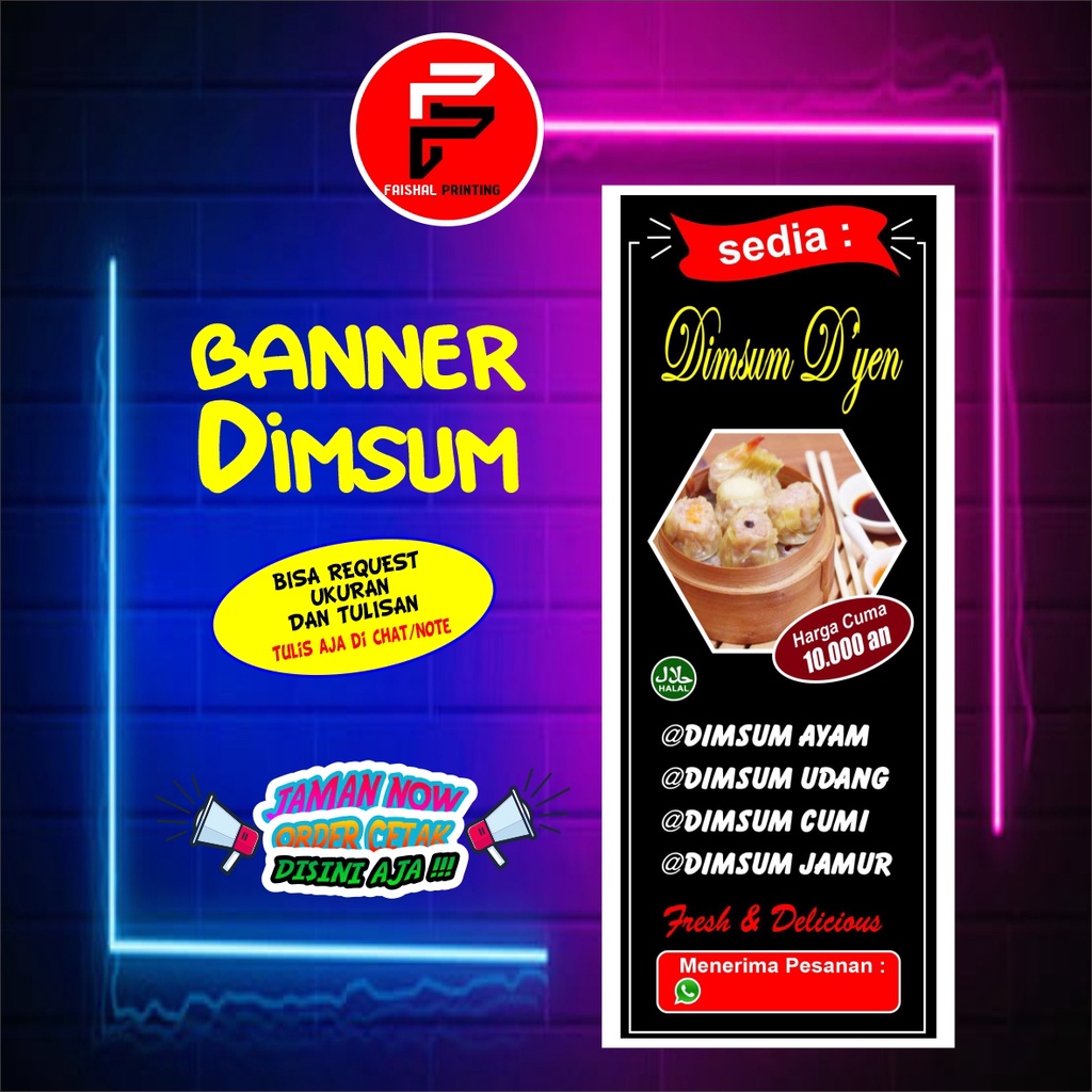 Jual Banner Dimsum Spanduk Dimsum Spanduk Makanan Spanduk Warung