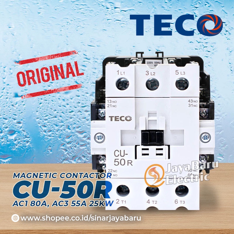 Contattore Magnetico TECO CU-50-220V, 3A2A2B, 50/60Hz - Nuovo
