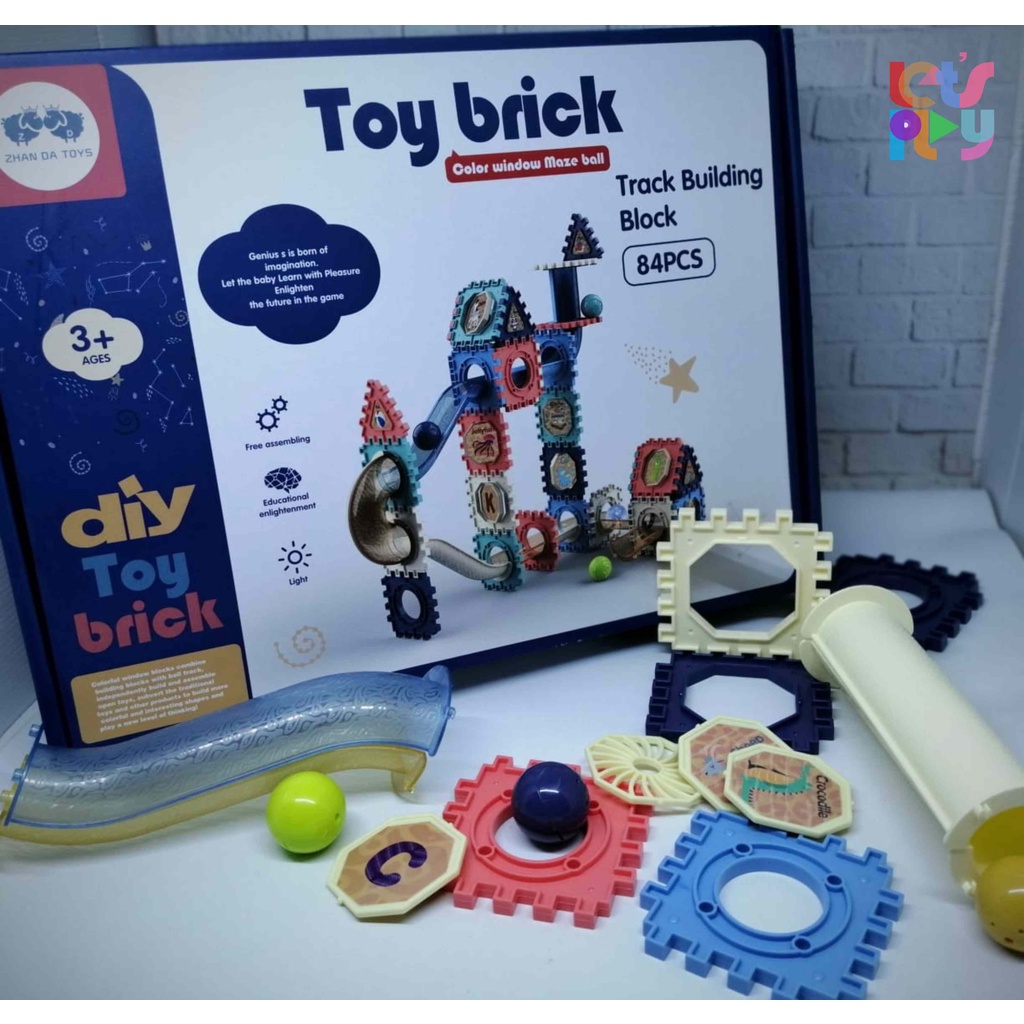 Jual Mainan Building Block Marble Run non Magnetic 84 Pcs | Shopee ...