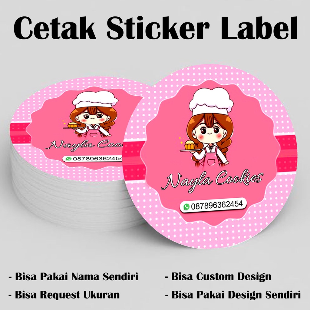 Jual (AP16) CETAK STIKER LABEL BAHAN CHROMO - CETAK STICKER LOGO