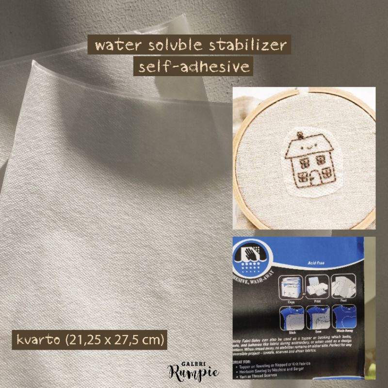 Jual Sulky Water Soluble Stabilizer, SelfAdhesive Shopee Indonesia
