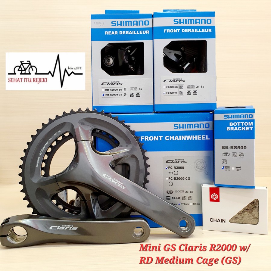 Bicycle Claris R2000 Chainset Shimano Bike Claris Shimano Groupset