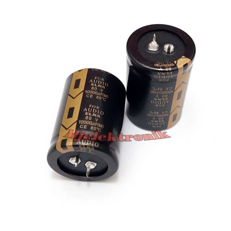 thumbnail image 2 of 2 PCS ELNA 10000UF 80V Audio Grade Electrolytic Capacitors – Made In Japan – 85°C 2 of 4