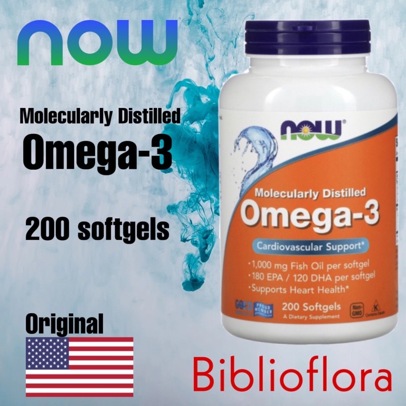 Jual Now Foods Fish Oil 1000 mg Molecularly Distilled Omega3 200