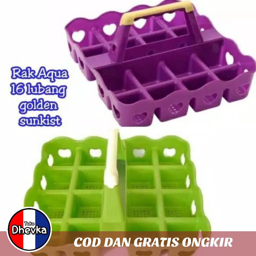 Jual Rak Tempat Aqua Gelas Golden Sunkis 16 Lubang RA 9016 A | Shopee