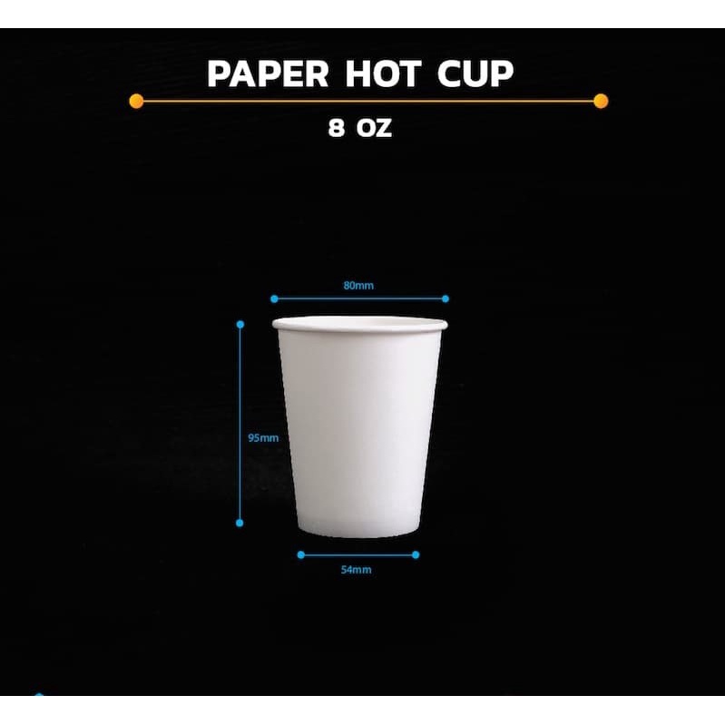 Jual Paper Hot Cup 8oz TANPA TUTUP isi 50 pcs / Gelas Kertas Murah ...