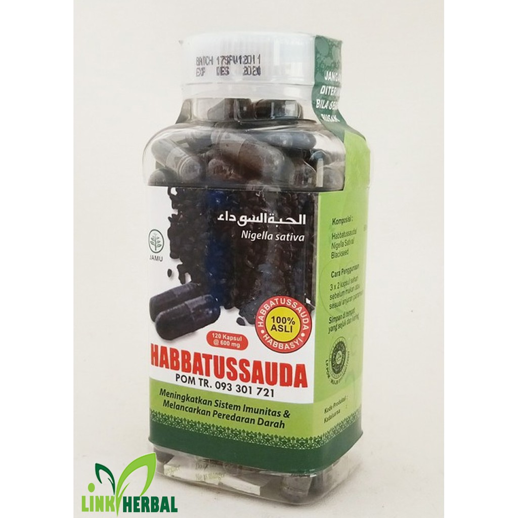 Jual HABBATUSSAUDA Herbal Niaga Utama Serbuk HNU 120 Kapsul ...