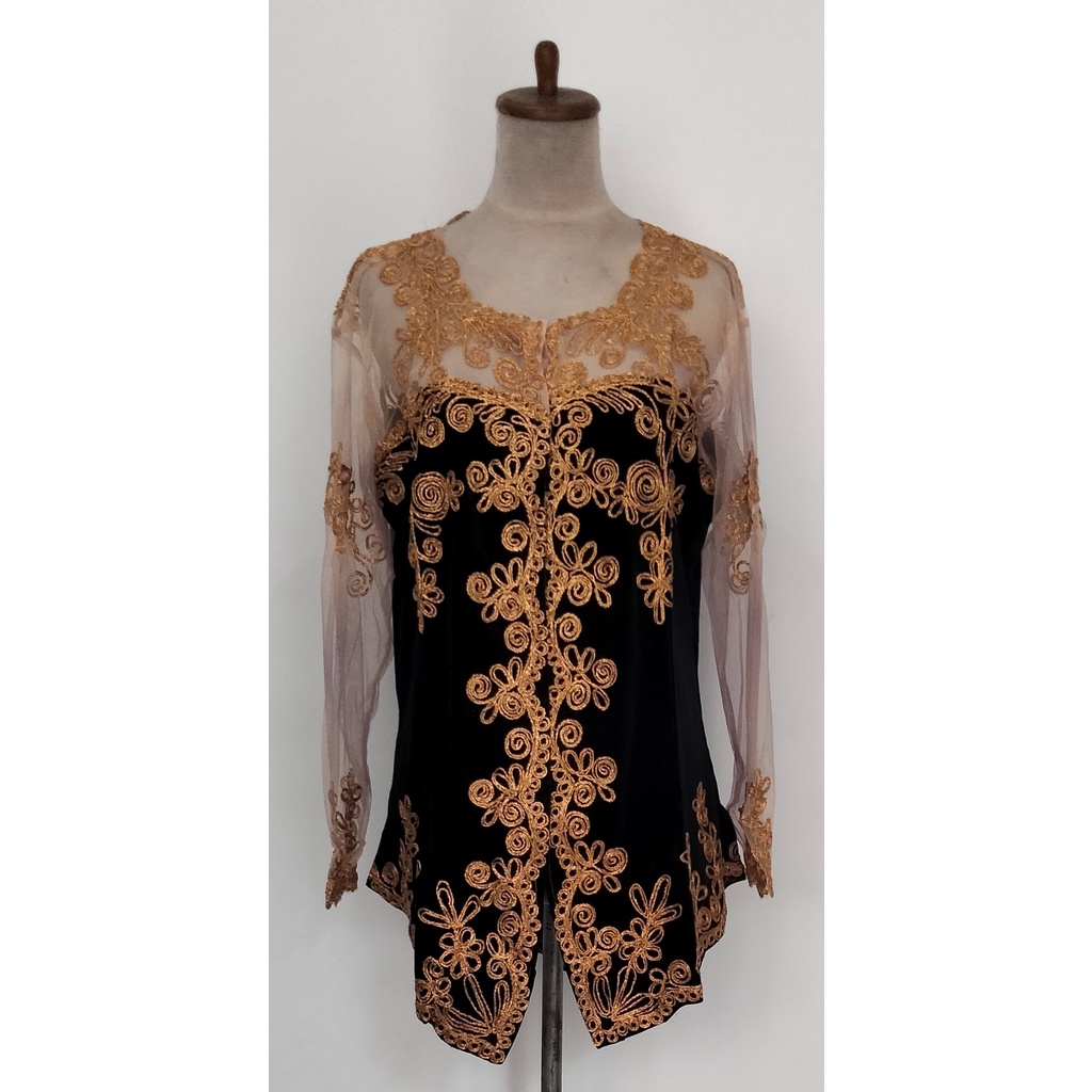 Jual KEBAYA BLUDRU TULLE CORNELI KARTINI JUMBO HITAM ( BAHAN MELAR, LD ...