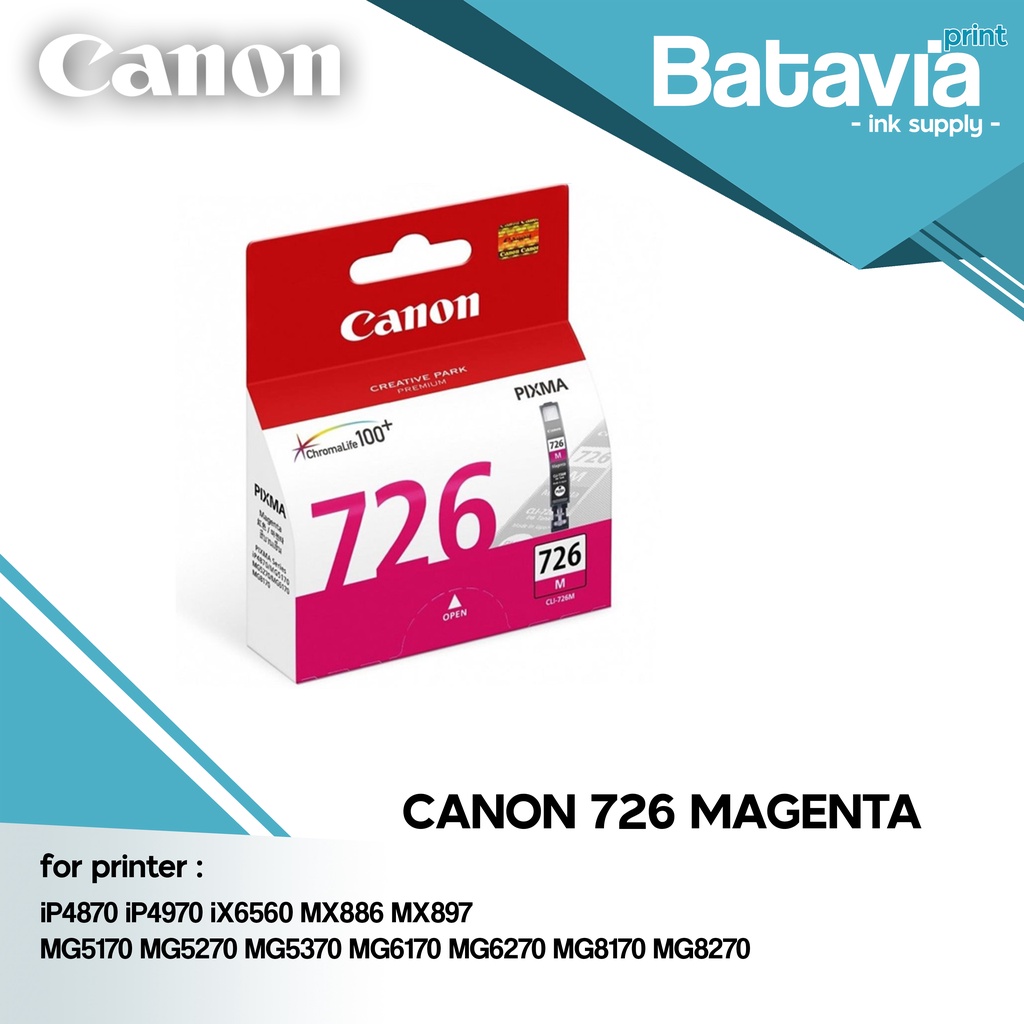 Jual TINTA CARTRIDGE CANON 725 PGBK / 726 BLACK CYAN MAGENTA YELLOW ...