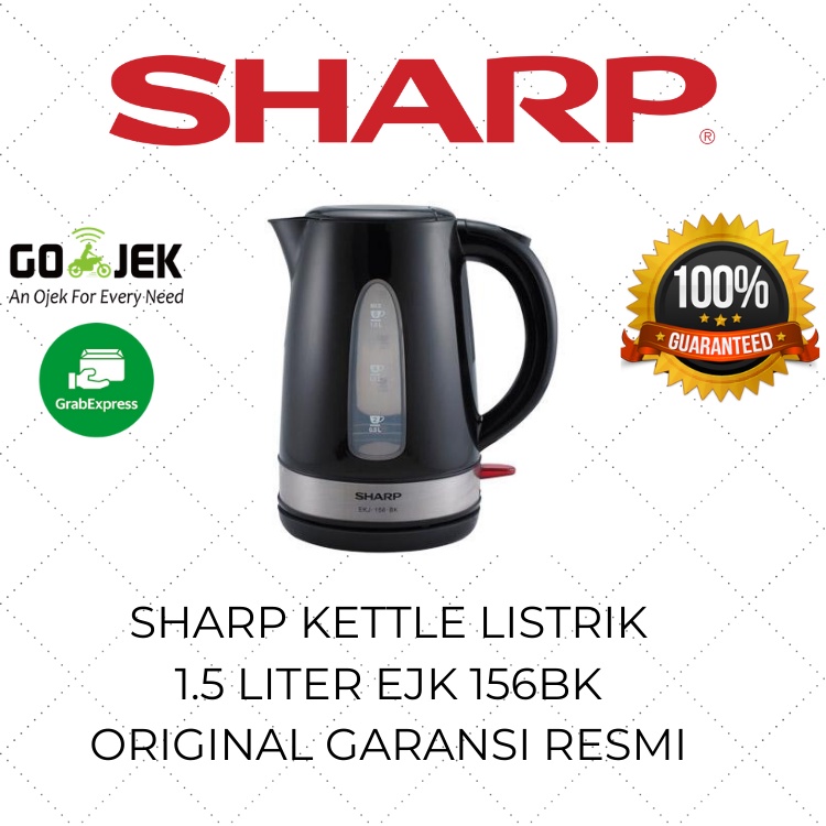 Jual Sharp Kettle Listrik 1.5 Liter EKJ 156BK / Teko Ketel Elektrik Low