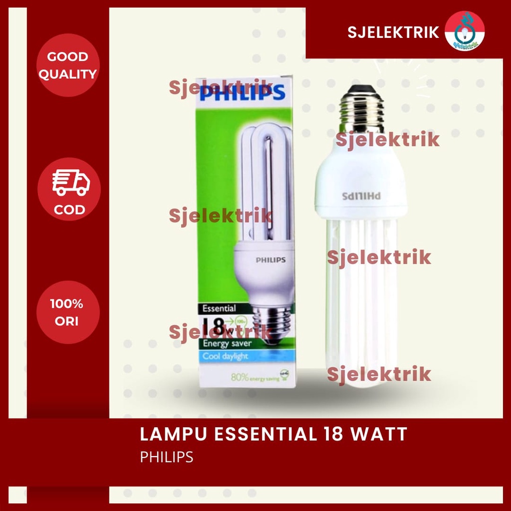 Jual Lampu Philips Essential 18 W Lampu Jari 3u Philips Ess 18 Watt