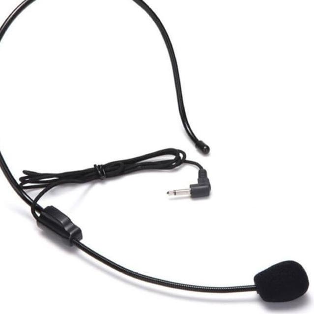 Jual JE Mic Bando Clip On 3.5Mm Microphone Headset Kabel Jack Zoom Meet