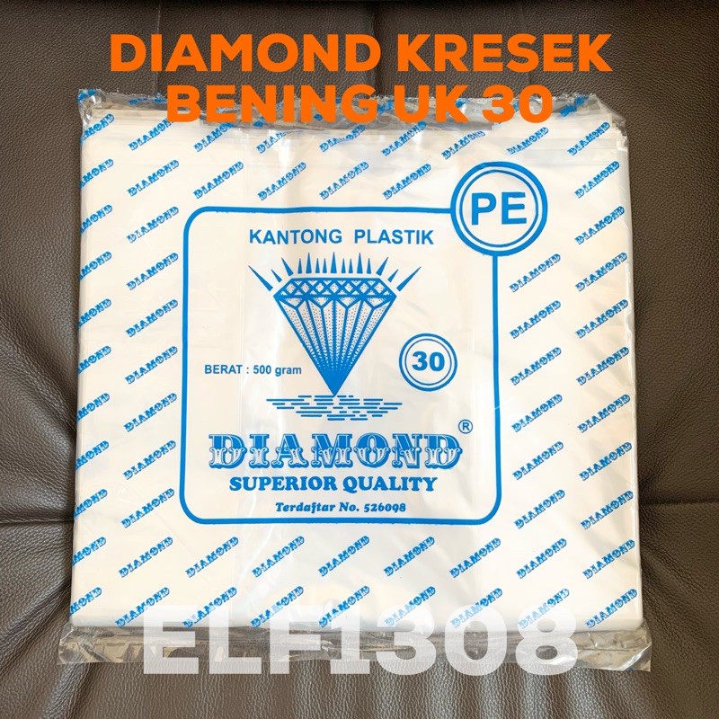 Jual Kantong Plastik Bening Diamond Uk 30 Kresek Pe Plastic Bagbening Transparant Mangkok 9147