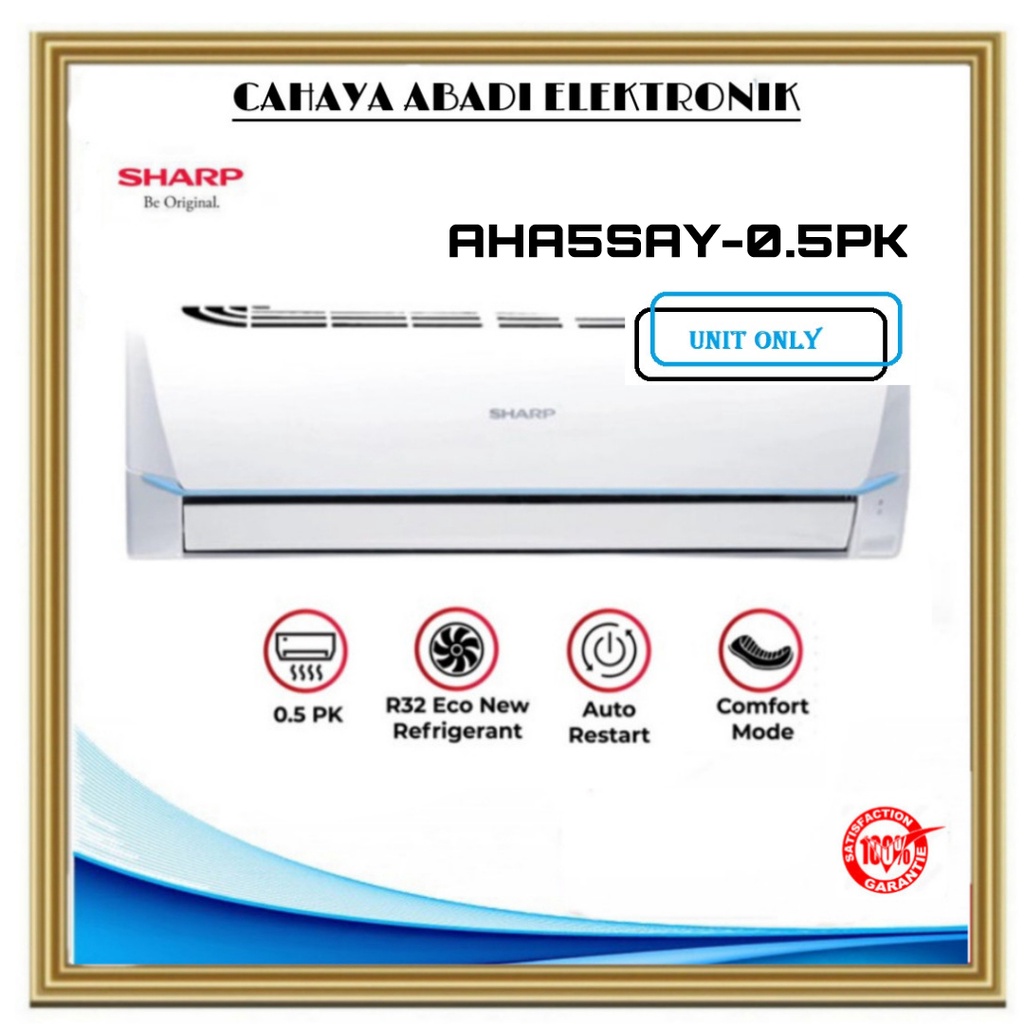Jual Sharp Ac Standard Split Jetstream 1/2 PK - AH-A5SAY - Unit Only ...