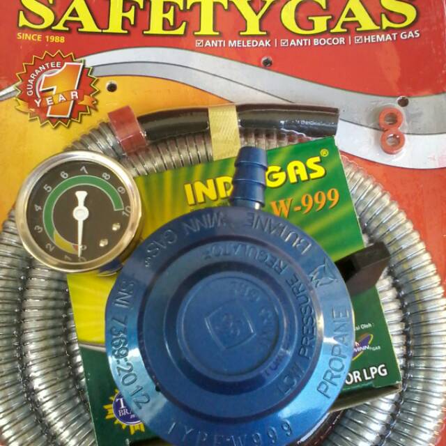 Jual Regulator Gas lpg Anti meledak Anti bocor Safety gas Indo gas dan selang gas safety Terbaik