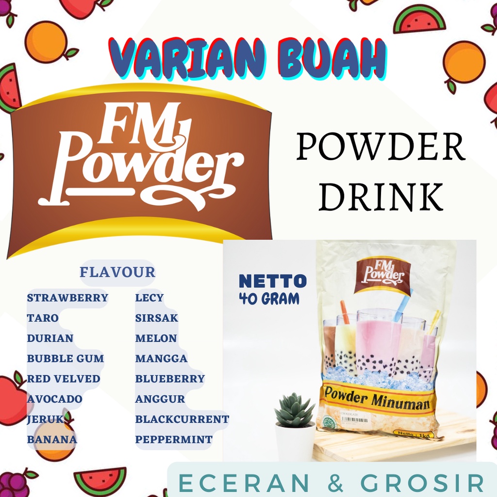 Jual Fm Powder Drink Bubuk Minuman 250 Gr Varian Buah Shopee Indonesia 5998