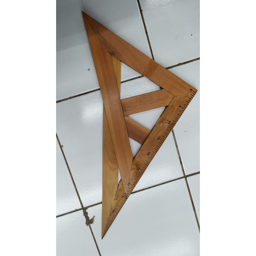 Jual Penggaris Kayu Segitiga Tebal Penggaris Kayu Shopee Indonesia