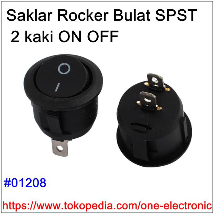 Jual Ini Saklar Rocker Bulat 2 Kaki Spst Switch Round Toggle On Off Sw ...