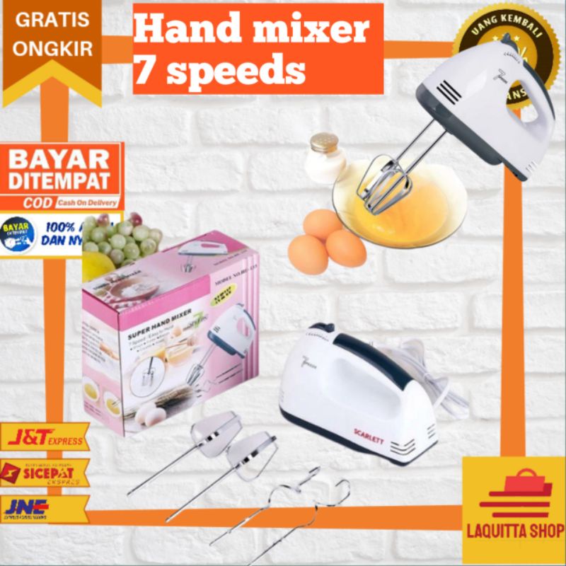 Jual Mixer Mini Elektrik 7 Kecepatan – Hand Mixer mini Serbaguna ...
