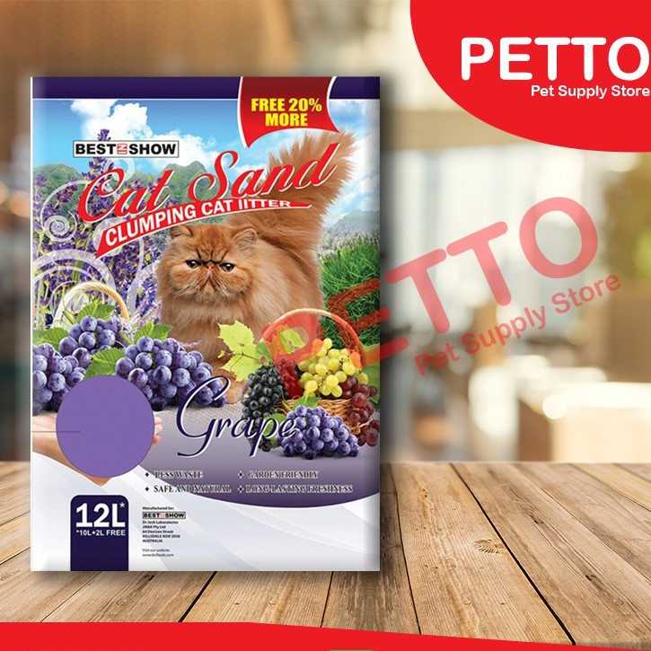 Jual Pasir Cat Sand 12 L Best In Show Cat Sand Grape Pasir Grape