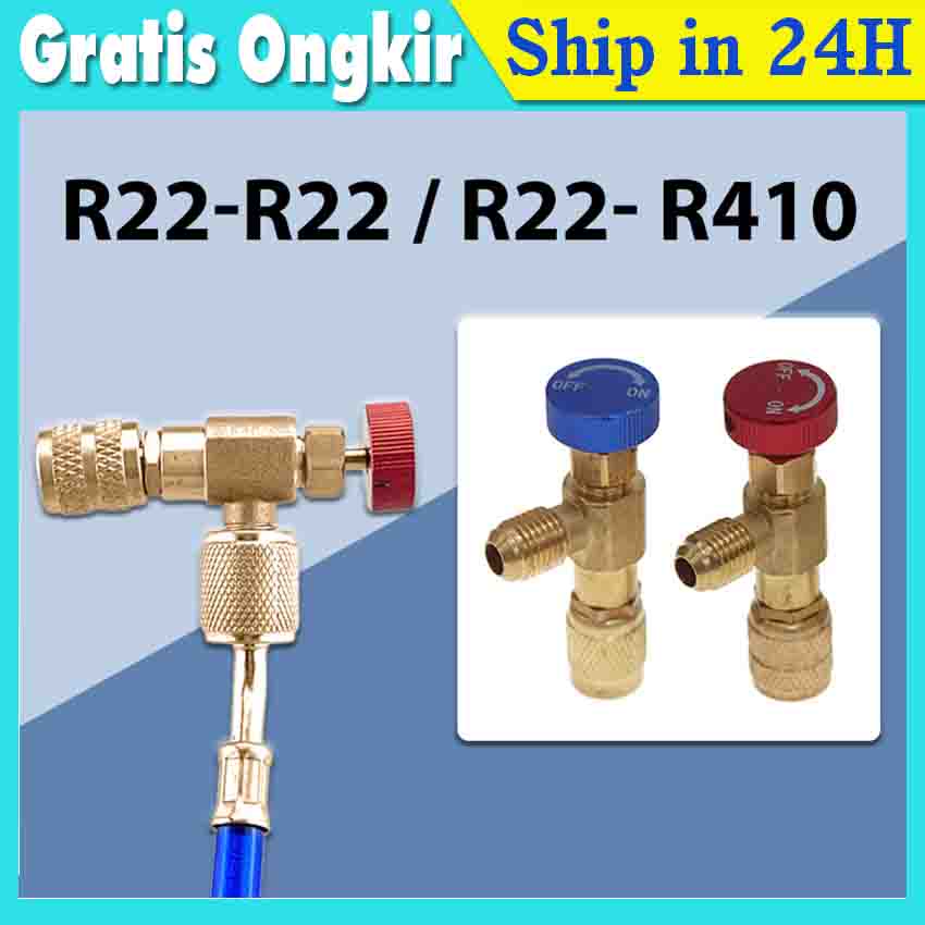 Jual AUTO AC R134a Quick Connector Adapter Coupler with Low High HVAC ...