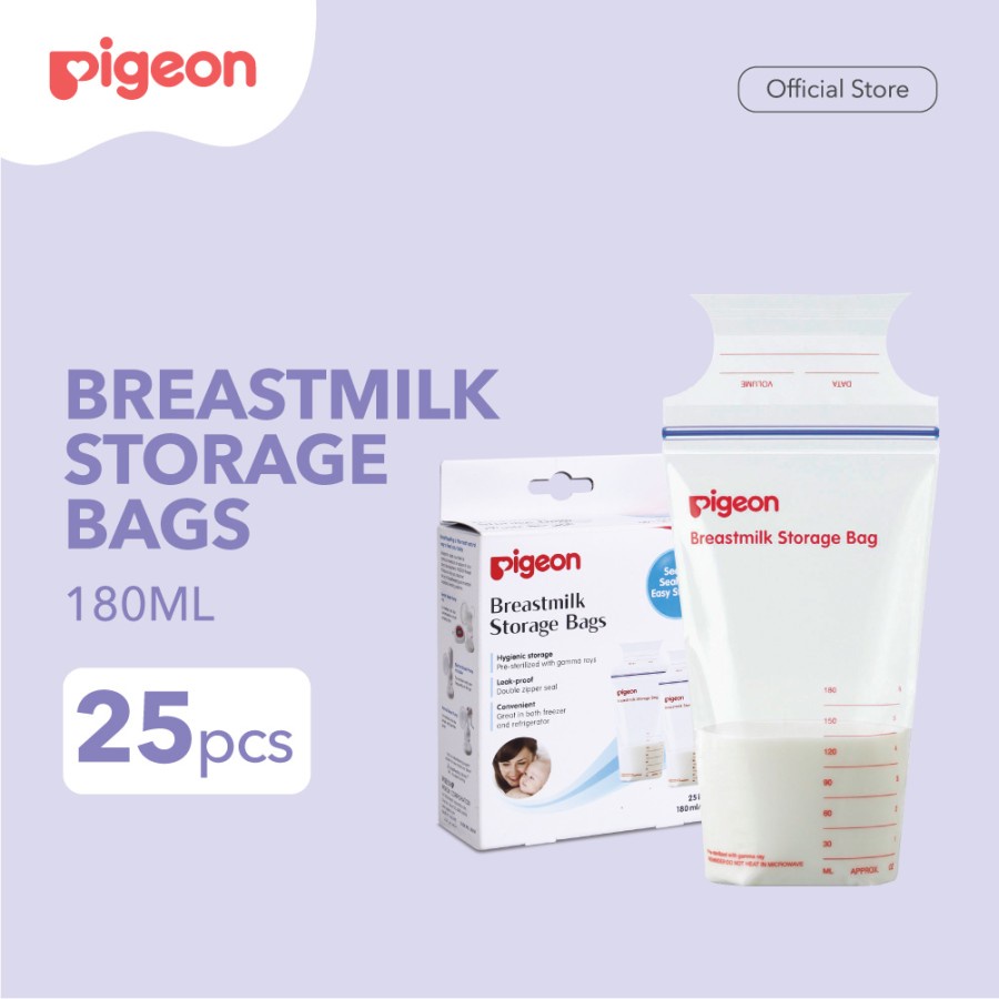 Pigeon Breast Milk Storage Bags 25pc - Animal Design