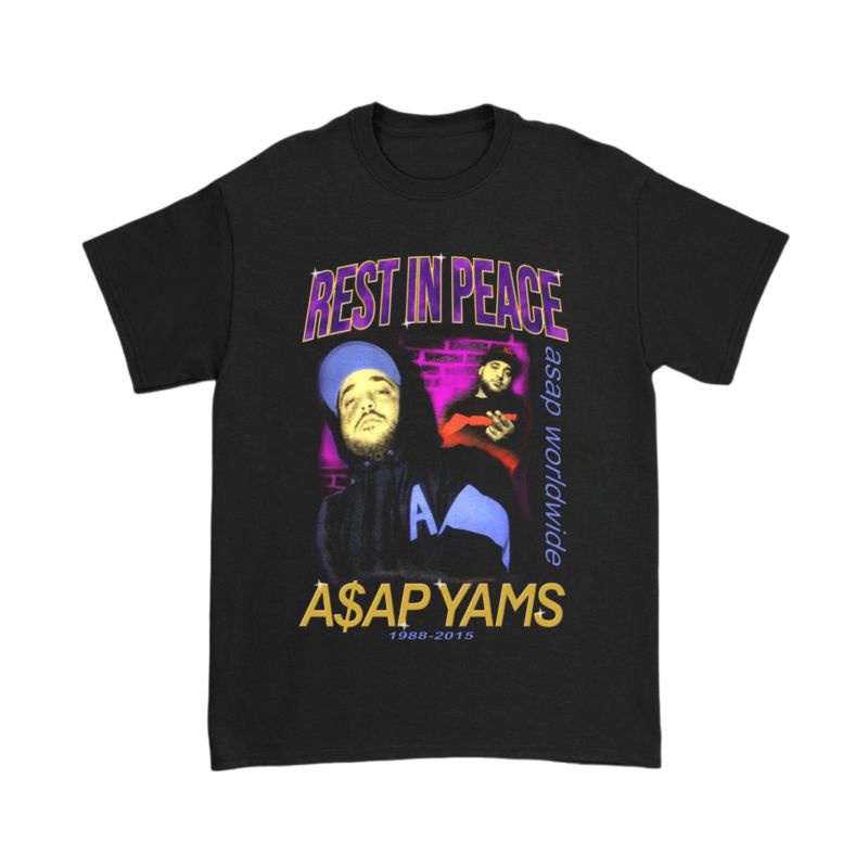 Jual KAOS BAJU RIP ASAP YAMS TSHIRT RAPPER ROCK METAL KAOS HITAM