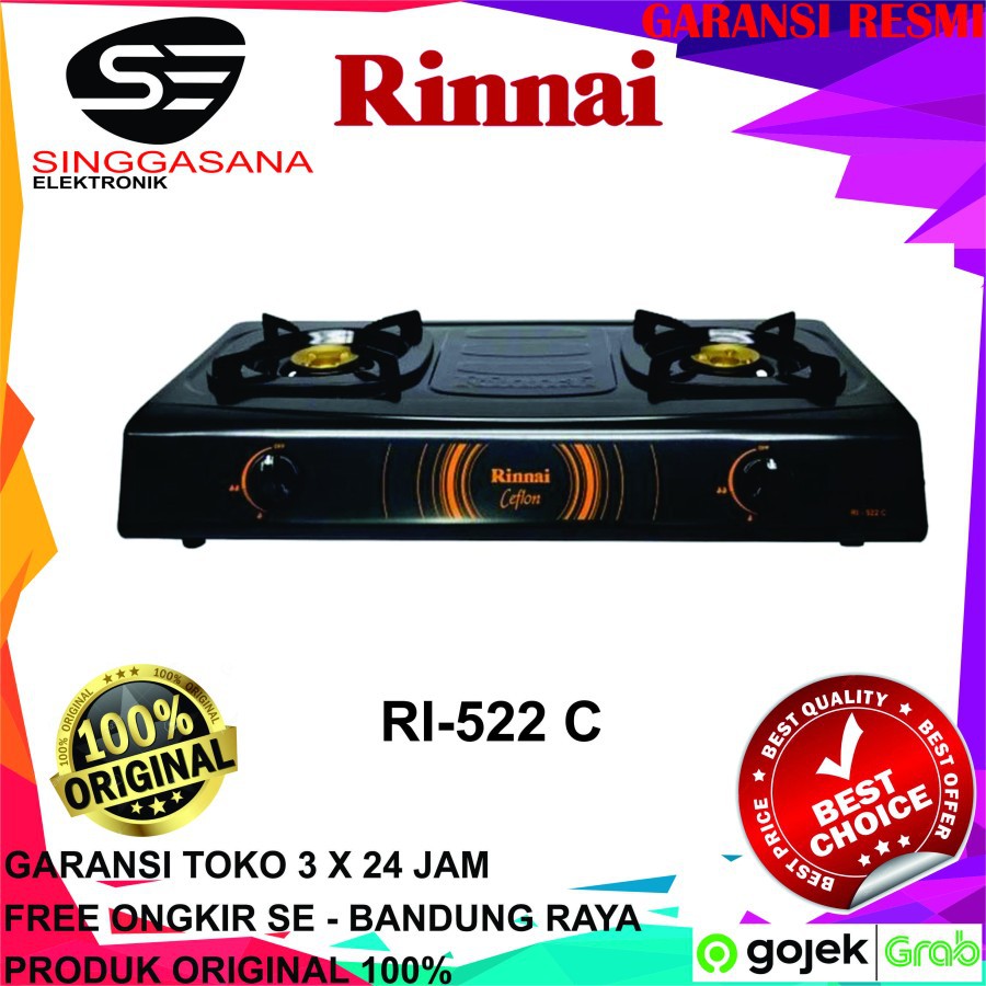 Jual Kompor Gas Rinnai Ri 522 C Ri522c 522c Kompor Gas 2 Tungku