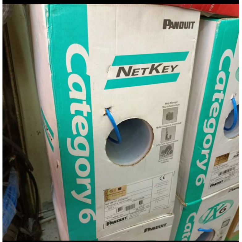 Jual kabel data UTP netkey panduit cat 6 biru 305 meter | Shopee Indonesia