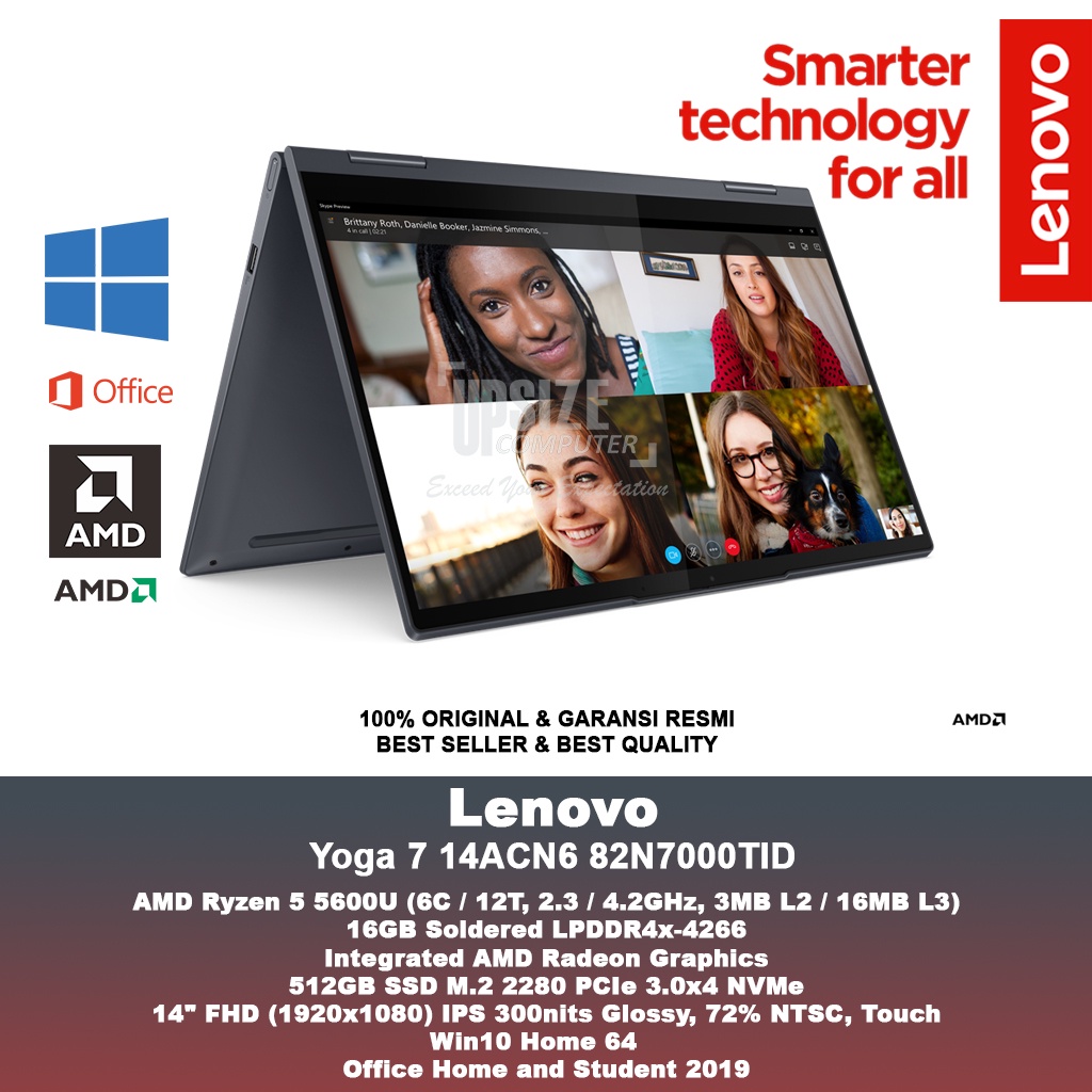 Écran Tactile LCD 14 Pouces Pour Lenovo Yoga 7 14ACN6 - Neuf, Full HD, Garantie 6 Mois