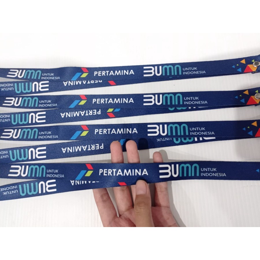 Jual Lanyard Bumn Pertamina BIRU/ Lanyard Pertamina BUMN Design Custom ...