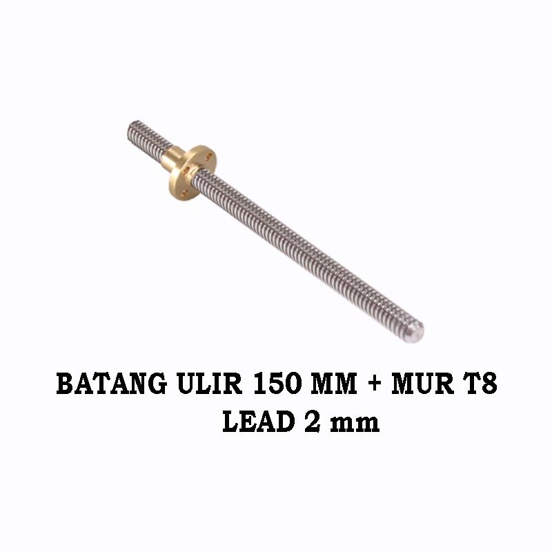 Jual EELIC SEP-MURT8LP2MM-150MM Linear Screw Rod T8 lead 2mm Mix sekrup ...