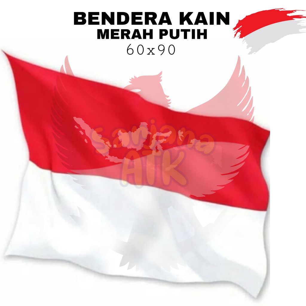 Jual Bendera Kain Merah Putih 60x90cm Kilap Shopee Indonesia