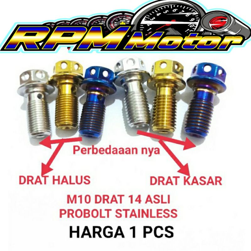 Jual Baut Kaliper Probolt Flower Baut Kaliper Stelan Angin Drat Halus Dan Drat Kasar Universal