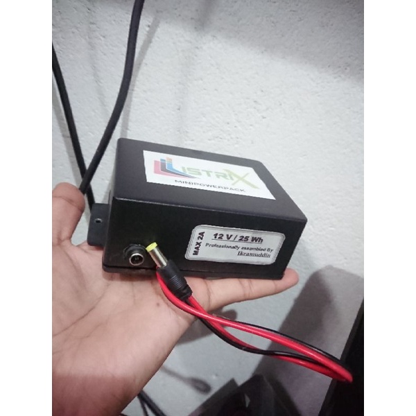Jual Listrix Mini UPS PowerPack 25Wh 12V 2A router wifi / modem / cctv ...