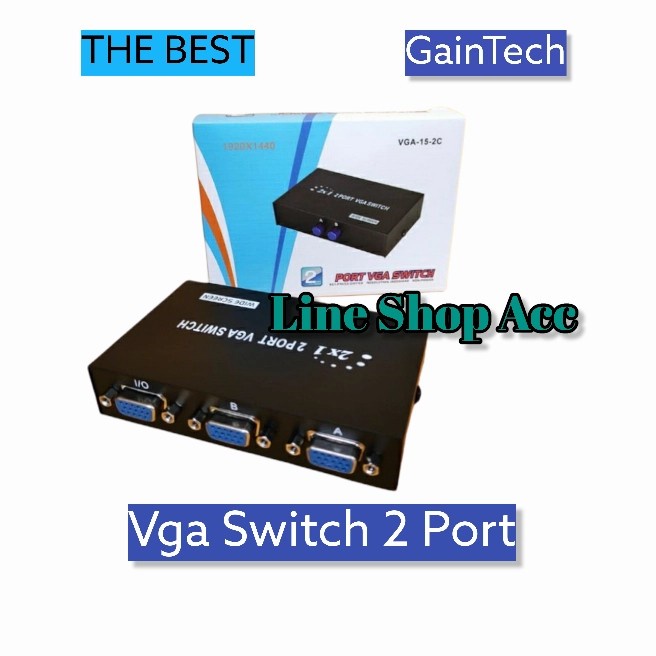 thumbnail image 2 of : PTC Premium VGA/SVGA 2-Port Data Switch - 1 Computer To 2... 2 of 12