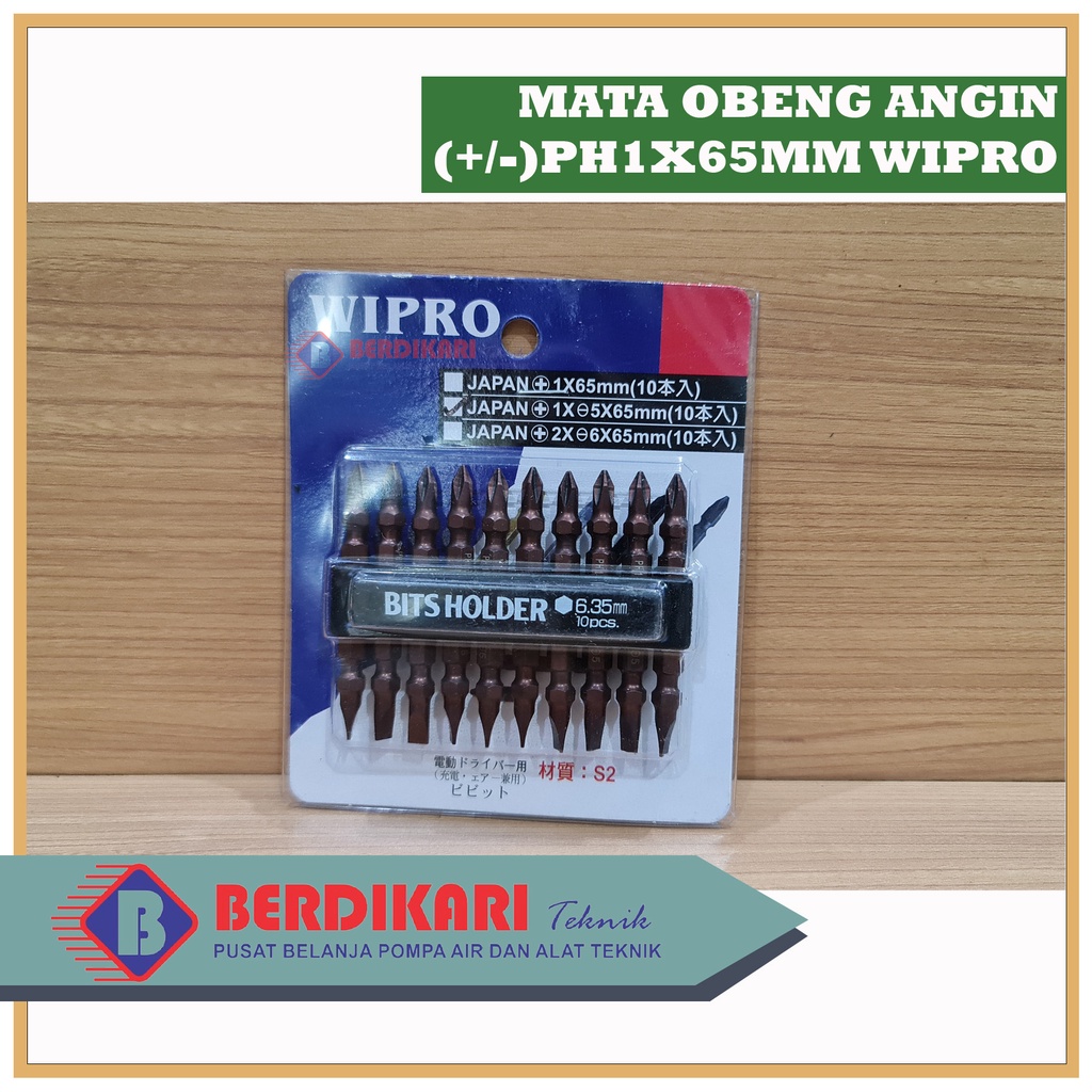 Jual Mata Obeng Plus Min Ph Wipro Bor Screw Angin Plus Minus Ph Mm Shopee Indonesia