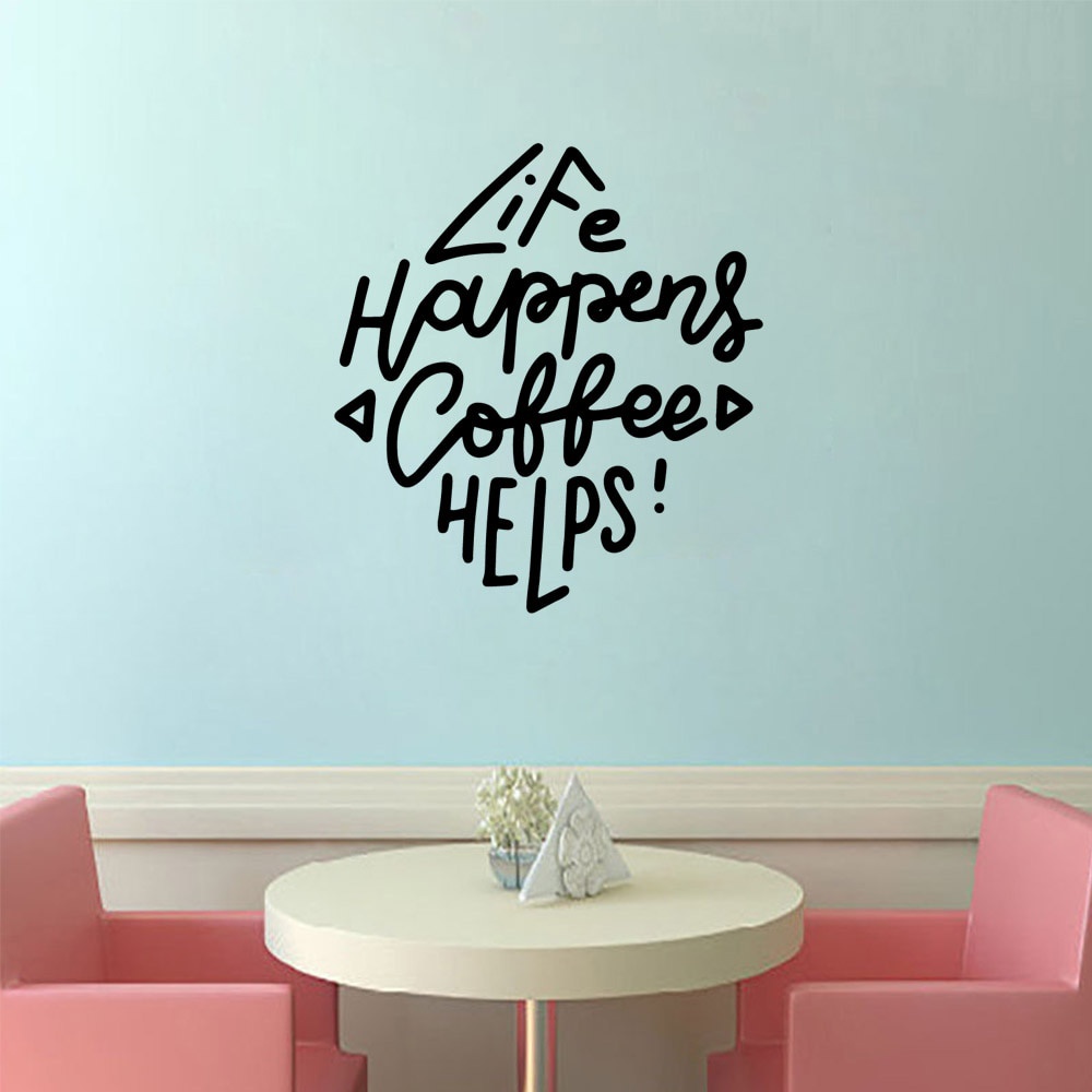 Jual Stiker Dinding Kopi Dekorasi Kafe Romantic coffee Vinyl Decals ...