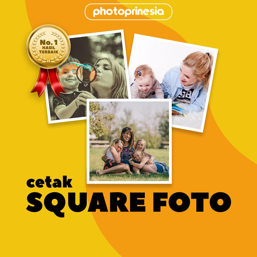 CETAK FOTO SQUARE / FOTO TILE (HASIL MENGKILAP TANPA PO - BISA COD)