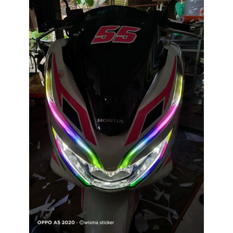 Jual Stiker Alis Pcx 150 / Sticker Alis Atas Bawah RGB / Stiker PCX ...